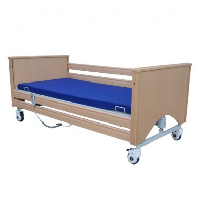 6 functions electrical wooden folded hospital home care nursing bed