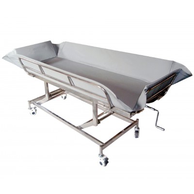 Manual hospital shower stretcher for disabled